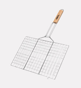 Home Deco and More Wooden Handle Steel Bbq Grill, Packshot View