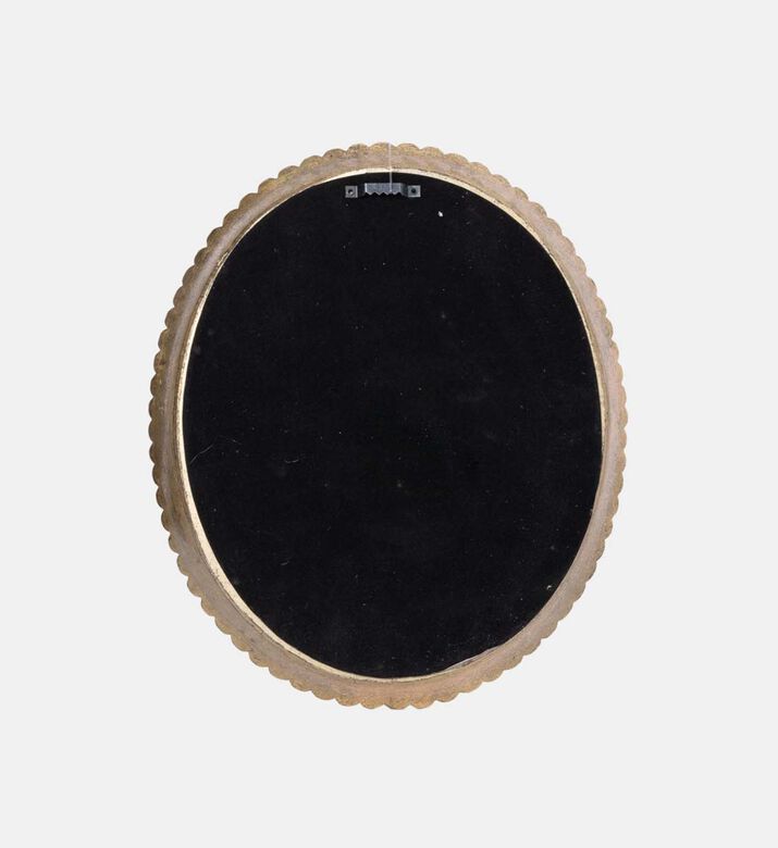 Polyresin Engraved Round Mirror