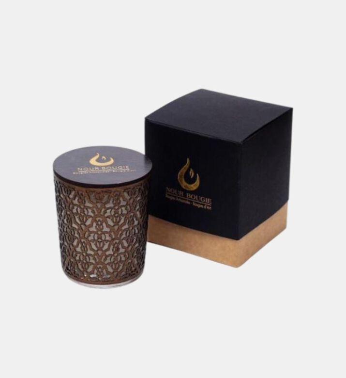 Nour Bougie Stockholm Candle, Silver, 9-cm, Packshot View