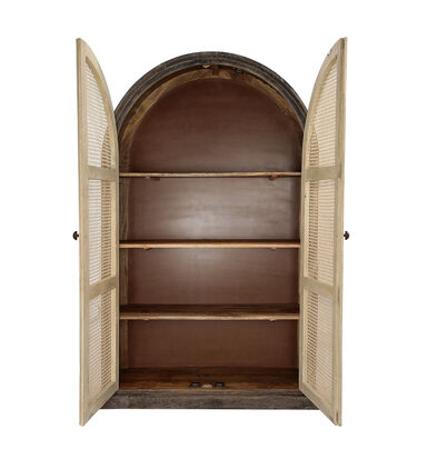 Almira Cane Mango Wood Cabinet
