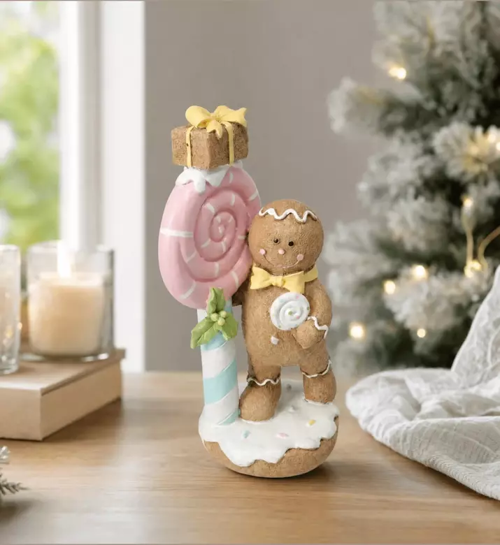 Home Deco and More Gingerbread Man Candy Figurine, Model View