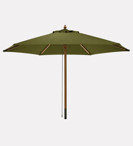 Home Deco and More Wooden Outdoor Umbrella, Green, 250-cm, Packshot View