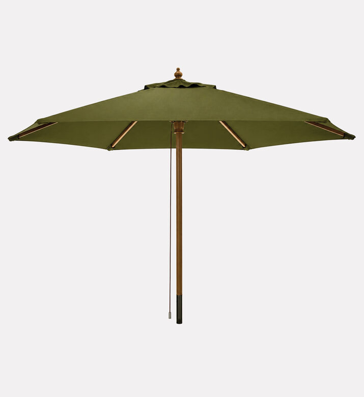 Home Deco and More Wooden Outdoor Umbrella, Green, 250-cm, Packshot View