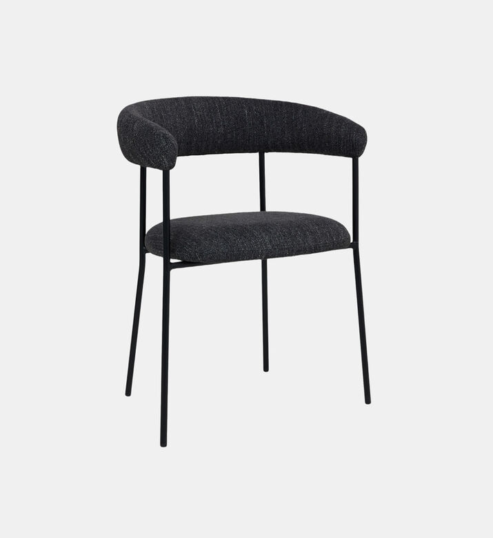 Dan Form Plenti Boucle Fabric Dining Chair, Anthracite, Packshot View