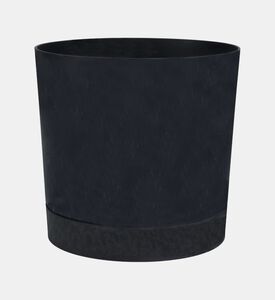 Home Deco and More Tubo Beton Effect Flower Pot, Black, Packshot View