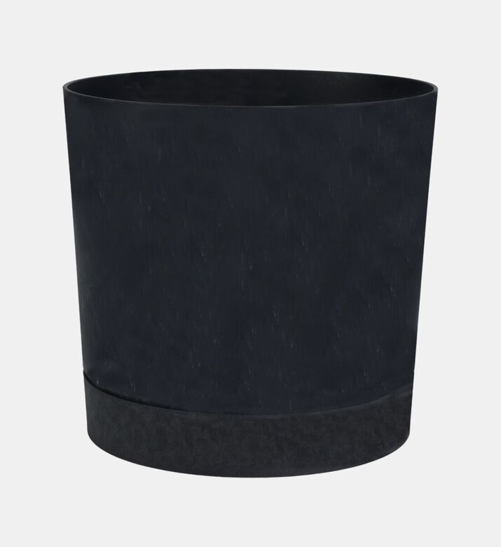 Home Deco and More Tubo Beton Effect Flower Pot, Black, Packshot View