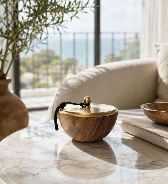Acacia Ceramic Bowl Candle