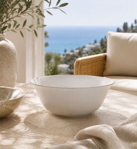 Guy Degrenne Eclipse Galon Porcelain Salad Bowl, Packshot View