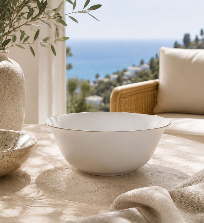 Guy Degrenne Eclipse Galon Porcelain Salad Bowl, Packshot View