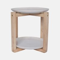 Loft Round 2-tier Wooden Stand