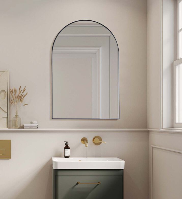 Home Deco and More Arched Wall-mounted Bathroom Mirror, Packshot View