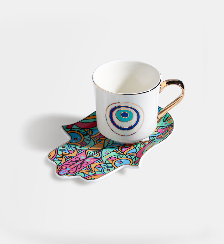 Home Deco and More Eye Cup Hamsa Tray 2-piece Set, Packshot View