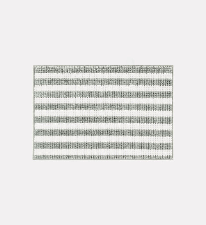Home Deco and More Chenille Anti-slip Bathroom Mat, Blue, Packshot View