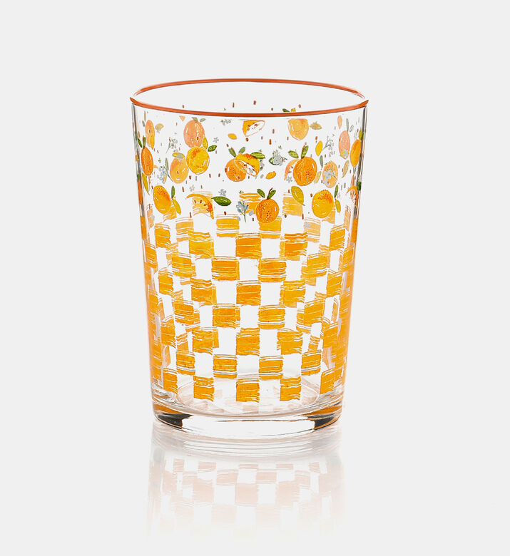 Home Deco and More Lemon-print Drinking Glass, Packshot View