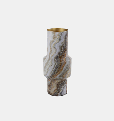 Liva Marble Round Belly Vase