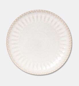 Home Deco and More Stoneware Raising Pearl Design Dinner Plate, Packshot View