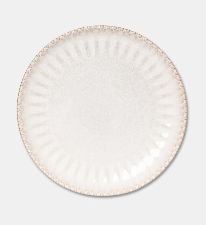 Home Deco and More Stoneware Raising Pearl Design Dinner Plate, Packshot View