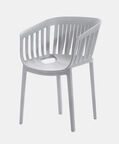Striped Slate Plastic Dining Chair