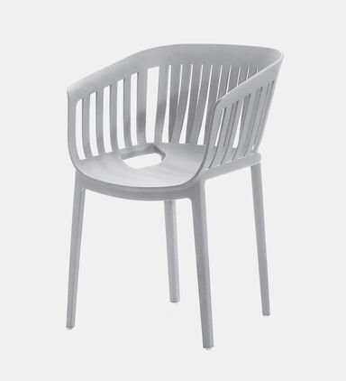 Striped Slate Plastic Dining Chair