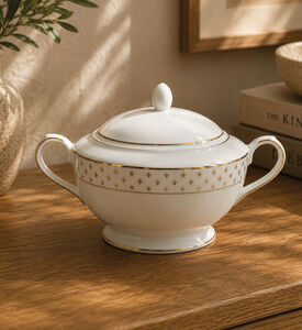 JMK Vera Gold Porcelain Soup Tureen, Packshot View
