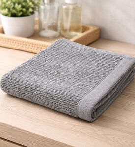 Home Deco and More Moose Cotton Terry Towel, Grey, 100x150-cm, Packshot View