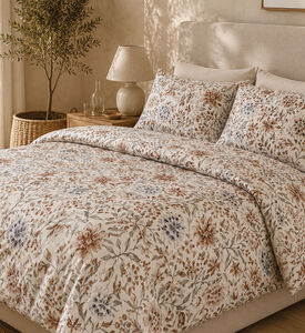 Home Deco and More Mathilde Cotton Satin Bed Set, Multicolor, 200x200-cm, Packshot View