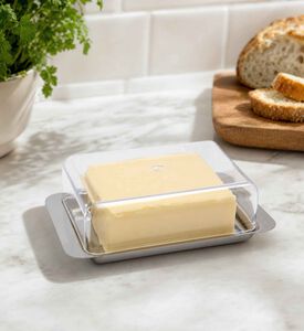 Gefu Butelo Stainless Steel Butter Dish, Model View