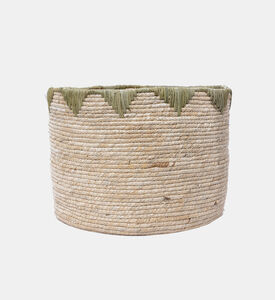 Corn Husk Zigzag Basket
