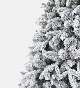 Home Deco and More Pre-lit Snowy Flocked Tree, White, 240-cm, Packshot View