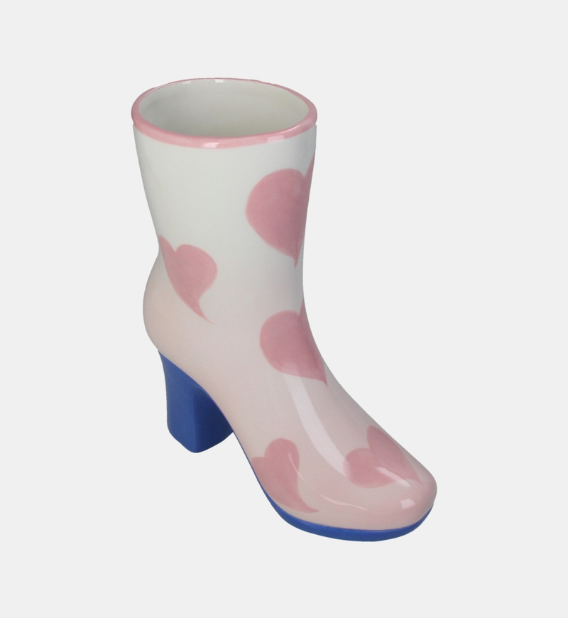 Heart Boot-shaped Stoneware Vase