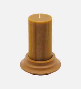 Edg Dorica Wide Base Long Candle, Gold, 15-cm, Packshot View