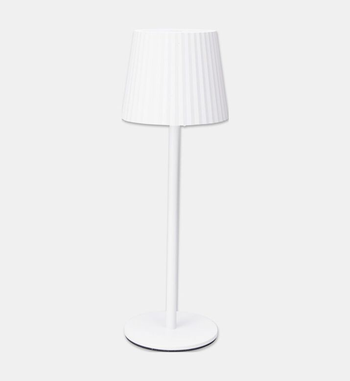 Home Deco and More Built-in Battery Table Lamp, White, 27-cm, Packshot View