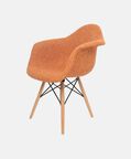 Wooden Base Fabric Armchair