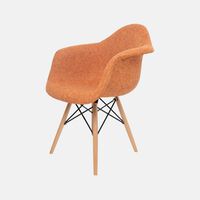 Wooden Base Fabric Armchair
