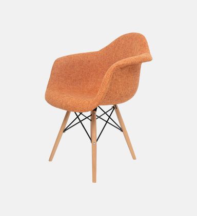 Wooden Base Fabric Armchair