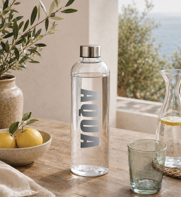 Home Deco and More Drink Me Stainless Steel Lid Water Bottle, Packshot View