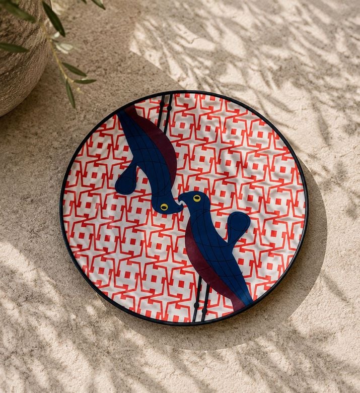 Images D'Orient Birds Of Paradise Porcelain Platter, Packshot View