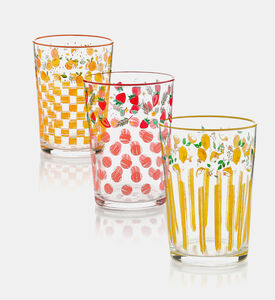 Home Deco and More Strawberry-print Drinking Glass, Packshot View