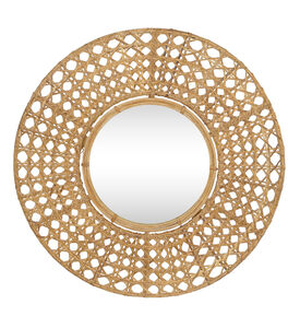 Fabric Mirror Cane Weave