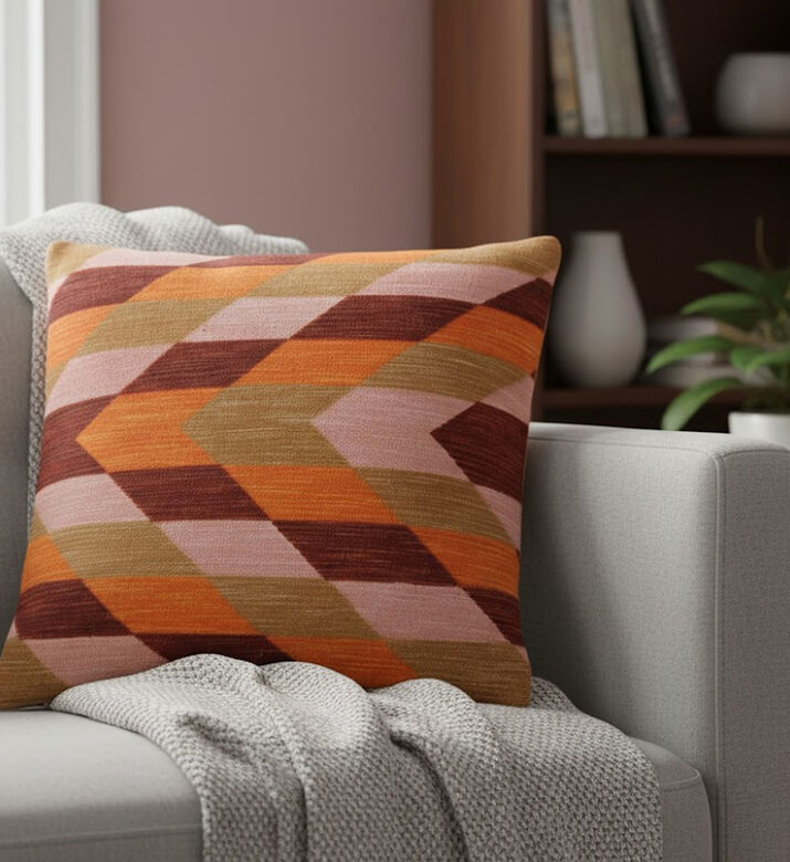 Home Deco and More Isola Cotton Square Cushion, Packshot View