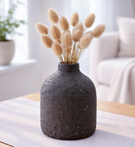 Jolipa Kenya Ceramic Bottle Flower Vase, Brown, S, Packshot View