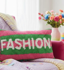 Kersten Fashion Inscribed Rectangular Cotton Throw Pillow, Packshot View