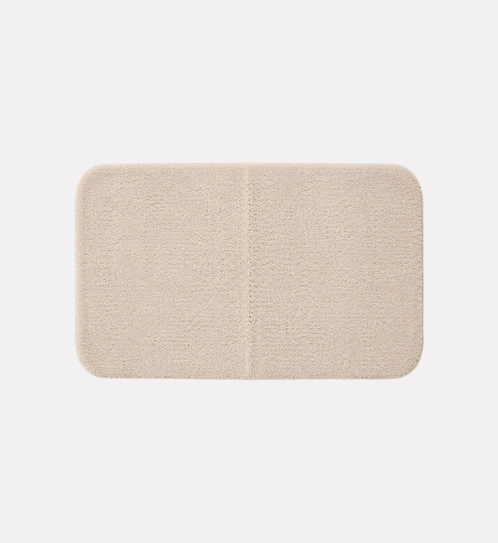 Home Deco and More Rectangular Bathroom Mat, White, Packshot View