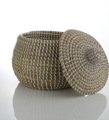 Seagrass Lidded Basket