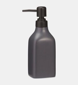 Home Deco and More Matte Stoneware Soap Dispenser, Black, Packshot View