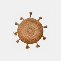 Sunny Jute Pom Pom Cushion