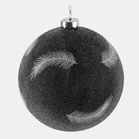 Snowy Glass Leaves Ball