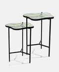 Nesty Glass Top Side Table 2-piece Set