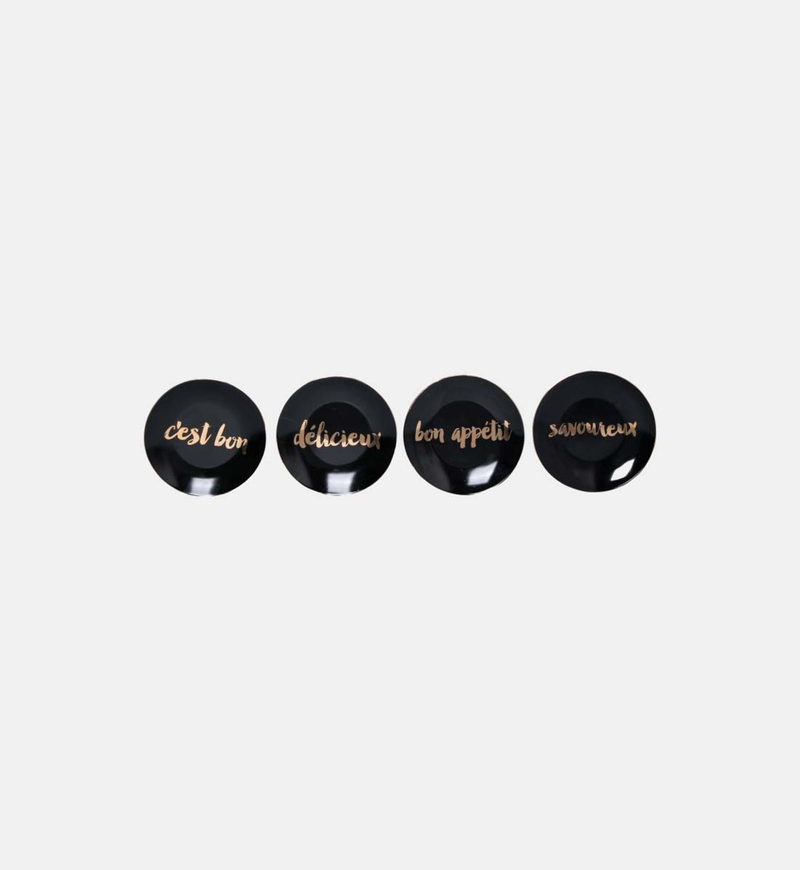 Suiree Noire 4-piece Plates Set