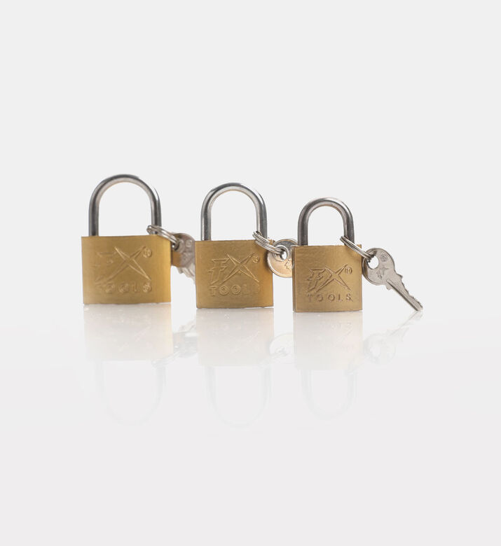 Metal Padlock 3-piece Set